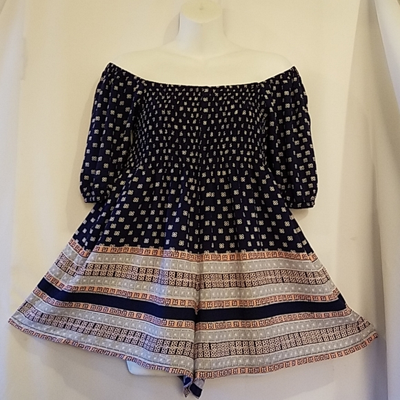 ANGIE OFF SHOULDER DRESS ROMPER - Picture 4 of 8